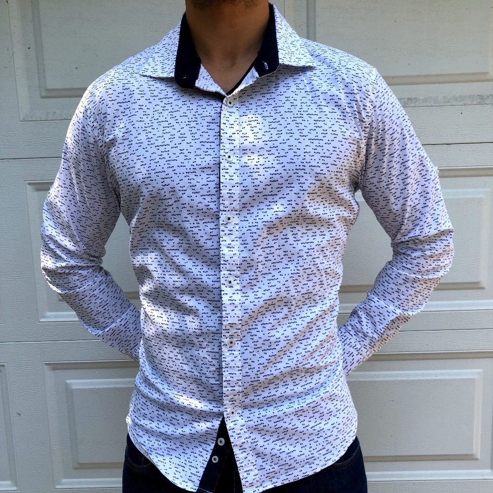 Men's European Fashion Slim Fit Shirt Size Medium